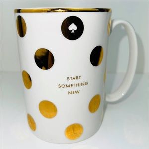 Kate Spade Start Something New Lenox Porcelain gold rimmed mug